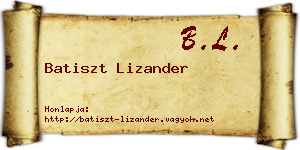 Batiszt Lizander névjegykártya